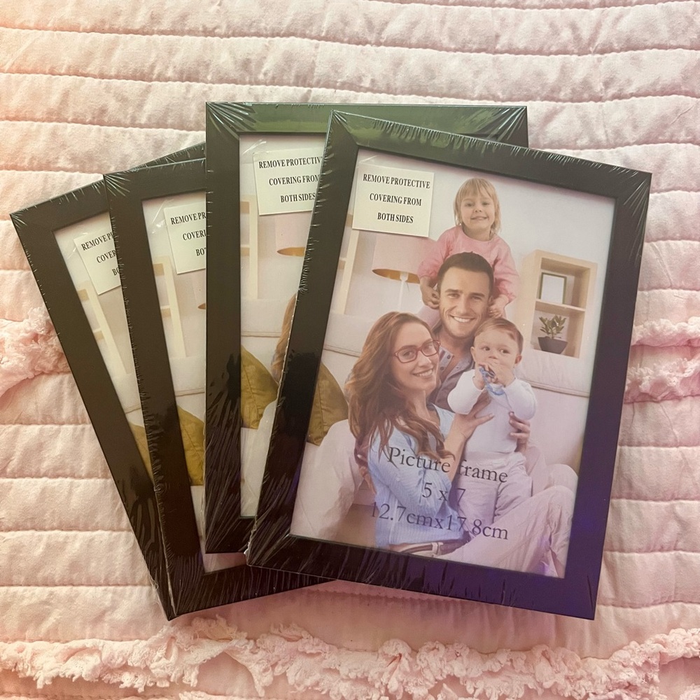 Black 5x7 Picture Frame Set of 4